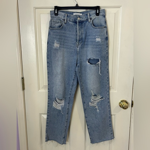 Pacsun Women’s Size 28 High Rise Straight Leg Distressed Jeans - Picture 2 of 10